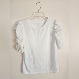 SO Women's White Short Sleeve Top